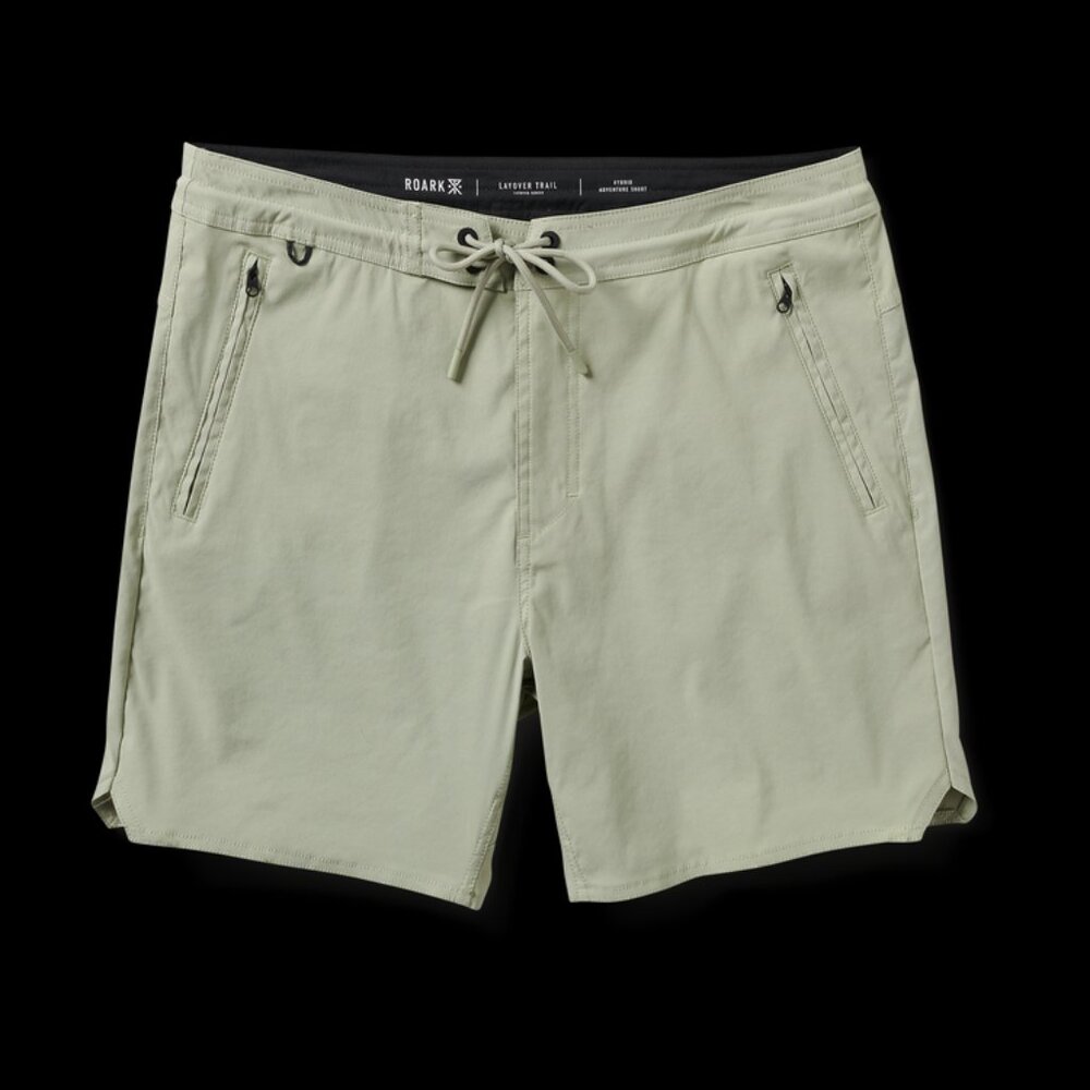 Roark Layover Trail Shorts 38" Sage Green Mens Hybrid Travel Utility Short
